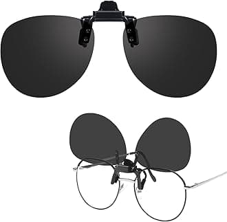 Trysee Clip on Sunglasses Over Prescription Glasses for Men Women Polarized Flip Up for Eyeglasses Anti Glare, 134*48mm