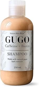 Nature Skin Shop Gugo Shampoo for Hair Growth and Thinning, Anti-Hair Fall Treatment with Biotin, Caffeine & Black Cumin, Soothes Dandruff & Itchy Scalp, Sulfate-Free, for Men & Women