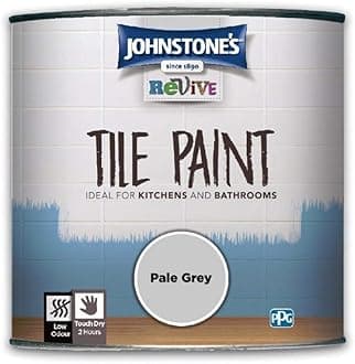 Johnstone's 431006 Tile Paint Pale Grey 750 ml