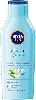 NIVEA SUN After Sun Moisturising Soothing Lotion (400 ml), Cooling Moisturiser with Aloe Vera, Naturally Soothing After Sun Care with 24-Hour Effectiveness