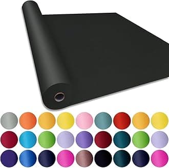 SMART&CASUAL 24" x 2,520" (210') Black Kraft Craft Paper Roll for Gift Wrapping Bulletin Board Bouquet Flower Kids Art Packing Parcel Table Covering 80GSM 55LB (Black, 24" x 210')