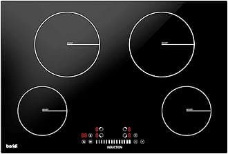 dellondaBaridi 77cm Built-In Induction Hob with 4 Cooking Zones, 7200W, Boost Function, 9 Power Levels, Touch Control & Timer, Hardwired - DH179