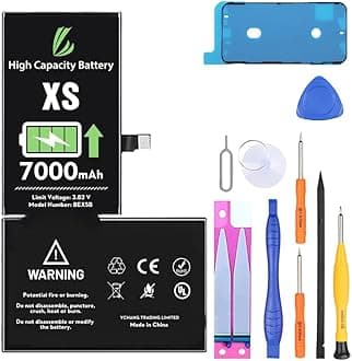 LL TRADER Battery for iPhone Xs, 7000 mAh High Capacity Replacement Battery for iPhone Xs, (A1920、A2097、A2098、A2099、A2100) with Full Set Repair Tool Kit 2024 New modelA1