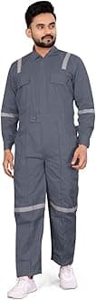 Men's Poly Cotton Industrial Work WEAR Industrial Coverall Boiler Suit with Reflective Tape