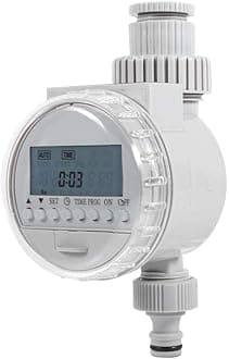 Solar Powered Automatic Watering Timer, Solar Powered Irrigation Timer Controller, Digital Irrigation Timer System with LCD Digital Display for Plants Flowers at Garden for Home Lawn Garden Hose Park