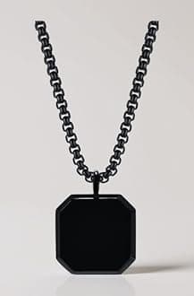 Fashion Frill Men's Jewellery Black Silver Chain For Men Boys Geometric Stainless Steel Black Silver Locket Pendant Necklace Chain For Men Boys Anniversary Gift For Husband Gift Chains