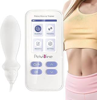 Pelvic Muscle Trainer for Kegel Exerciser with Inflatable Sensor Probe Strengthen Your Pelvic Floor (Pelvic Muscle Trainer with Probe)(Batteries not Included)