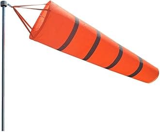 Airport Windsock Rip-Stop Outdoor Rainbow Wind Measurement Sock Bag with Reflective Belt(30" 40" 60") (60")