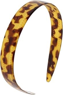 Parcelona French Wide 3/4" Celluloid Headband Women Hair Accessories, Made in France (Savana, 3/4")