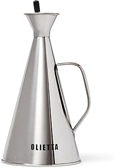Olive Oil Dispenser Bottle Stainless Steel Non Drip Leak Proof No Mess Vinegar Pourer & Kitchen Drizzler 34 oz 1000ML 1 Litre Great for Pouring & Drizzling Easy to Clean & Leakproof