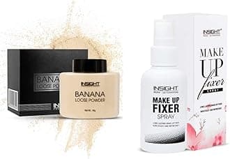 INSIGHT COSMETICS COMPACT (Banana) & Insight Makeup Fixer and 3 in 1 Primer (Makeup Fixer)
