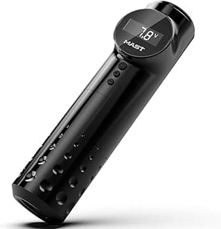 Mast Archer Wireless Tattoo Machine Rotary Tattoo Gun Pen Style Supply Coreless Motor 2,000mAh Battery Power 4.2mm Stroke Black