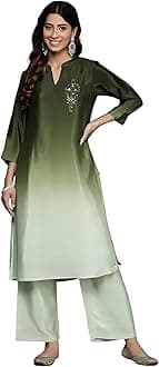 Varanga Women's Chanderi Solid Regular Kurta Set