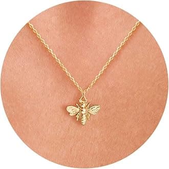 VRIUA Gold Necklace for Women – 14K Gold Plated Fish, Bee, Turtle, Cat, Sea Turtle, Snake, Dragon, Dragonfly, Elephant, Horse, Conch and Seahorse Pendant Necklace Trendy Jewelry
