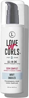 Love Ur Curls Fragrance Free All in One Curl Cream Styler for Wavy Textured Hair, Repair, Define, Hydrate & Style with Shea Butter, 250mL