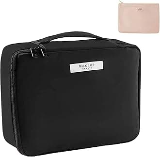 Travel Makeup Bag Cosmetic Bag Makeup Bag Toiletry bag for women and men (Black)