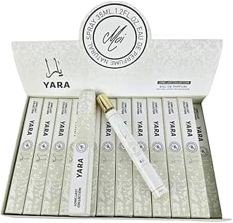 Arabic Perfume Collection 35ml Spray | Yara, Amearat, Qahwa, Khamrah, Amethyst, Sublime Long-Lasting Fragrance for Men & Women (Yara White)