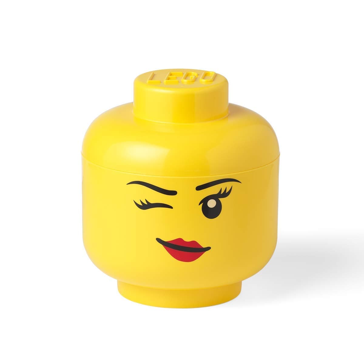 LEGO Large Winking Stackable Storage Head, Girl, 2 pieces