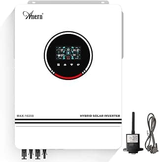 Anern 10200W Solar Hybrid Inverter 48V DC to 220V-240V AC, Off-Grid Pure Sine Wave Inverter 2PV Input/2AC Output Built-in 160A 2MPPT Solar Charge Controller Max PV Input 500V