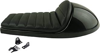 Black Hump Retro Motorcycle Cafe Racer Seat Vintage Style Cushion Saddle for Motorcycle Retro Look Modification (Vintage Matte Black Base Finish,Subframe Modification is Required)