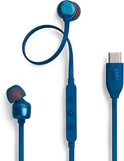 JBL TUNE 310C USB-C Wired Hi-Res In-Ear Headphones, Blue