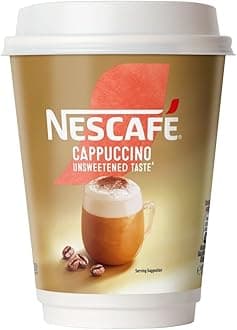 2 x 8 Sleeves Gold Instant Fresh Hot Unsweetened Cappuccino Coffee Cups Office Home Travel