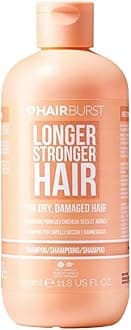 HAIR BURSTShampoo For Dry & Damaged Hair — Moisture Locking, Breakage Reducing, Colour Protecting - Enriched with Vitamin B5, Almond Oil & Fig Extract - Silicone Free UK Made