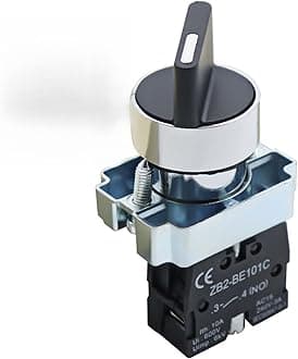 22mm XB2-BD25 BD53 1NO 2NO 1NO1NC 2/3 Position Self Locking Self Resetting Selector Switch 1Pcs(XB2-BD21)