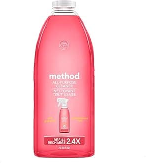 Method All-Purpose Cleaner Refill, Pink Grapefruit, Plant-Based and Biodegradable Formula Perfect for Most Counters, Tiles, Stone, and More, 68 Fl Oz bottles, (Pack of 1)