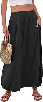 ANRABESS Women's Maxi Skirt Summer Trendy High Waisted Boho Flowy Long Skirts 2026 Spring Fashion Beach Vacation Clothes