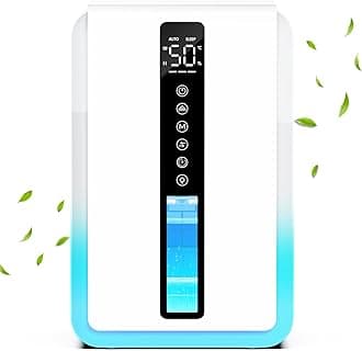 Dehumidifier 2.5L, Dehumidifiers for Home Bedroom Bathroom Closet with Defrost Function, 48 Hours Auto-off, 3 Modes, Small Quiet Dehumidifiers for Mould and Humidity