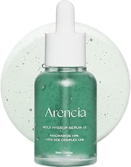 ARENCIAHyssop Glow Serum, 10% Niacinamide, 12% Vitamin A,C,E - Hydrating, Moisturizing, Anti-Aging Serum for Korean Glass Skin
