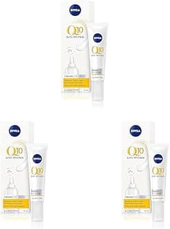 NIVEA Q10 Anti-Wrinkle Power Firming Eye Cream to Reduce Crow's Feet, Lines and Wrinkles, Powerful Under Eye Cream to Revitalise the Eye Area (15ml) (Pack of 3)