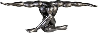 Casablanca modernes Design Decorative Sculpture Figure Cliffhanger 61 x 20 cm in Antique Silver