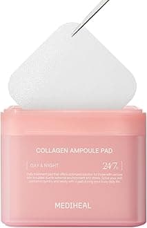 Collagen Ampoule Pad, Square Cotton Facial Toner Pads, 100 Pads by ecloud store