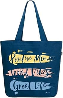 Eco Right Large Canvas Tote Bag for Women, Tote Handbags for Women with Zipper & Inner Pocket for College, Shopping, Office