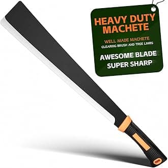 Billhook Sickle Machete for Yard Work Cutting Trees Heavy Duty machetes Mexicanos de Trabajo Best Machete Camping,Gardening Machete,Land Management,Hunting and Outdoor.