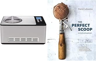 Stainless Steel ICM-200LS Automatic Ice Cream Maker 2 Quart Capacity & The Perfect Scoop, Revised and Updated: 200 Recipes for Ice Creams, Sorbets, Gelatos, Granitas, and Sweet Accompaniments