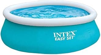 INTEX 28101EH Easy Set Inflatable Swimming Pool: 6ft x 20in – Puncture-Resistant Material – Quick Inflation – 232 Gallon Capacity – 16in Water Depth
