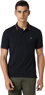 Men's Cotton Solid Regular Fit Collar Polo T-Shirt