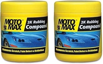 Motomax 2K Rubbing Compound 200g, Pack of 2 | Removes Minor Scratches, Swirl Marks, Paint defect and Oxidization from metal surfaces on Cars, Bike