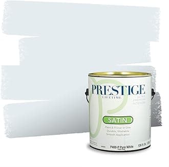 Prestige Paints Interior Paint and Primer In One, 1-Gallon, Satin, Comparable Match of Valspar* Moonbeam*