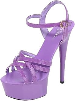 YekgfuD Shoes Women Stiletto Sandals Striptease Walking Show Sandals Model High-Heeled Shoes Sandals Platform Wedding Shoes Female New Heel Height 15Cm/5.9In