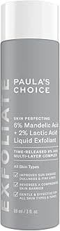 SKIN PERFECTING 6% Mandelic Acid + 2% Lactic Acid AHA - AHA Exfoliant - Visibly Reduces Fine Lines and Wrinkles - with Yarrow Extract- All Skin Types - 88 ml