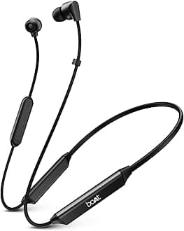 Boat Rockerz 150 Pro Bluetooth Neckband in Ear Earphones w/ 150hrs Playback, Dual EQ Modes, Crystal Bionic Sound by HiFi DSP 5, AI-ENx Technology, Dual Pairing,Beast Mode,ASAP Charge(Black)