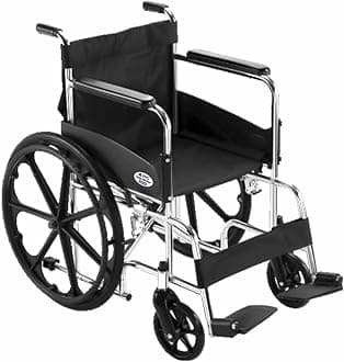 VMS Careline Foldable Wheelchair - Lightweight, Durable, and Comfortable Mobility Solution for Adults and Seniors (Comfort)