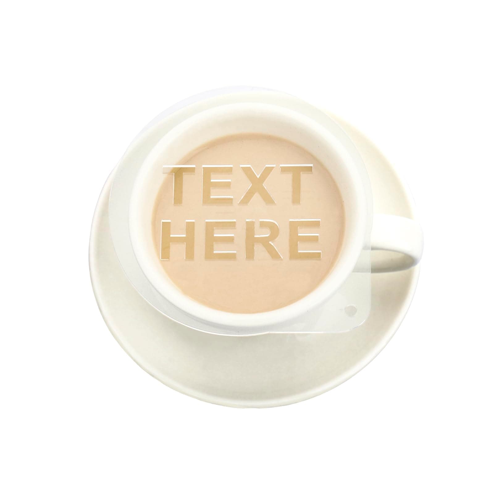 Custom Coffee Stencil Template with Text or Logo (Acrylic, Stencil, TEMPLATE_STENCIL)