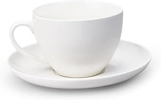 Shallow Cup and Saucer Set, White, 200ml, TS-WH-60