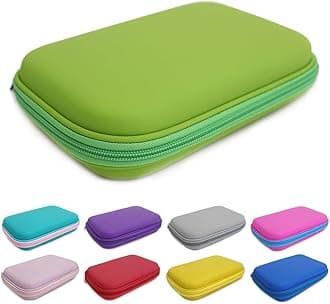 Fashion Stationery Pencil Cases for Boys Girls Kids Teenagers Large Hard Pencil Case Hardtop Hard Shell Case Travel Box Kids Girls Boys Gaming Device Storage Case (Green)