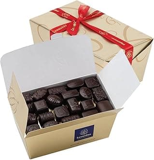 Belgian Dark Chocolate Gift Box (500 g, 28 pcs Approx) – Luxury Ballotin with Assorted Dark Pralines, Ganaches & Butter Creams | Premium Belgian Chocolatier Gift for Birthday & Celebrations